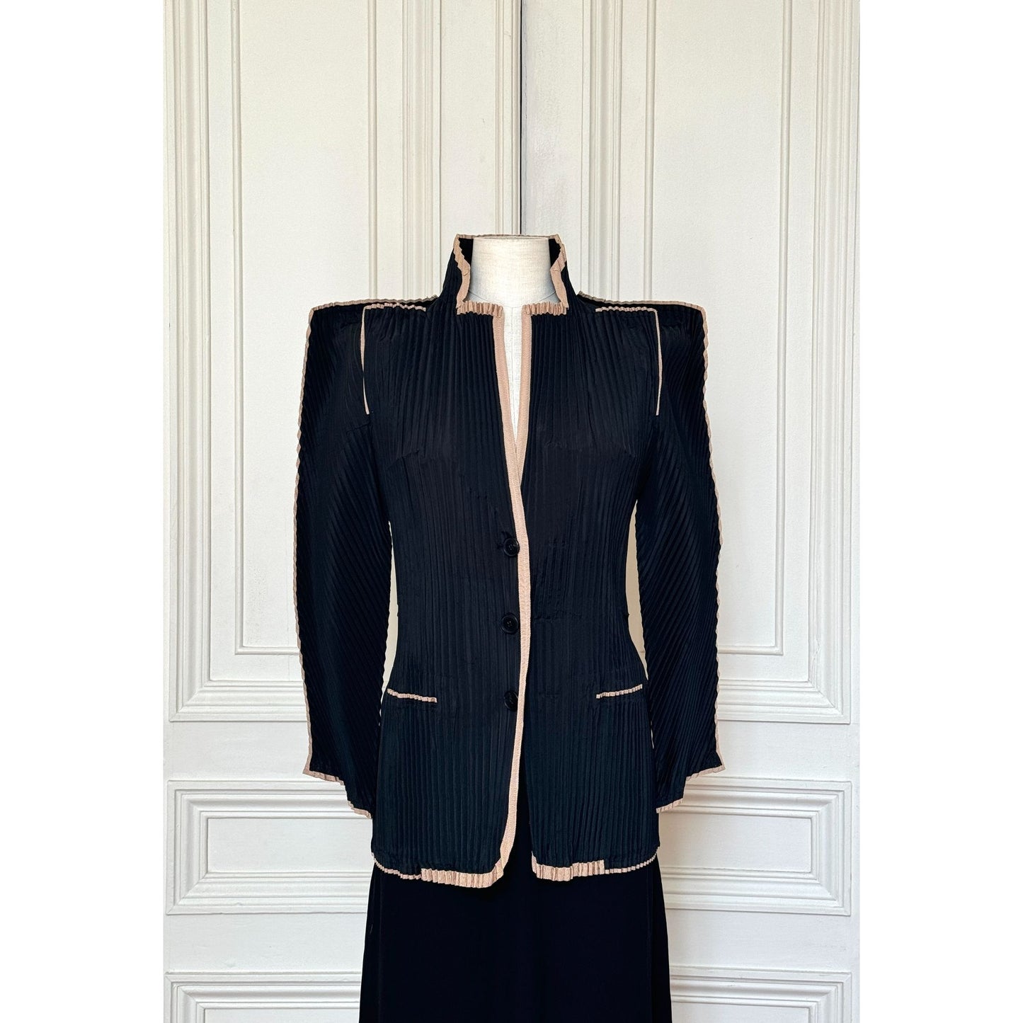 Rare Black Pleated Jacket 