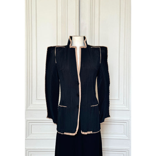 Rare Black Pleated Jacket 