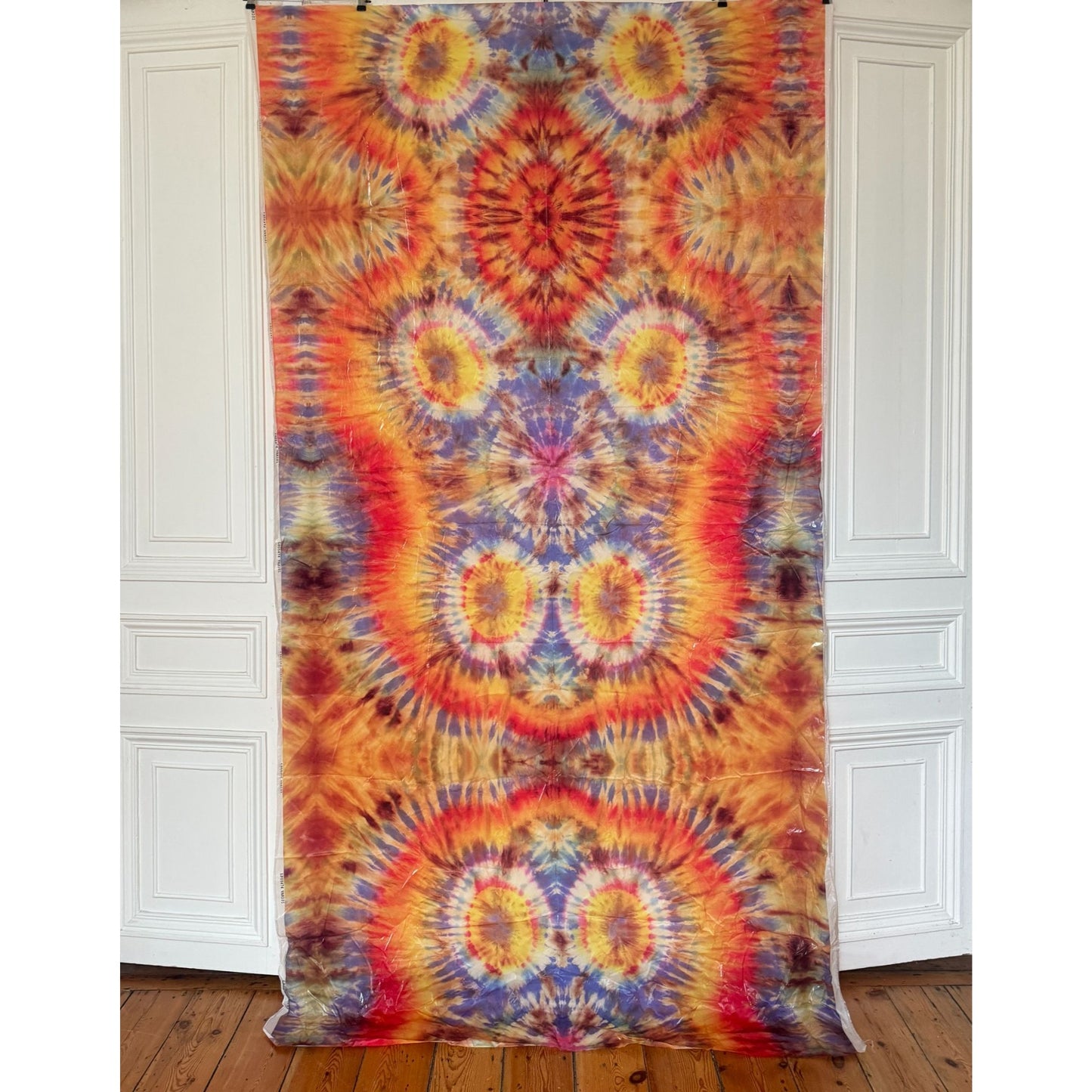 Dries Van Noten Tie-Dye Printed Nylon Fabric Panel