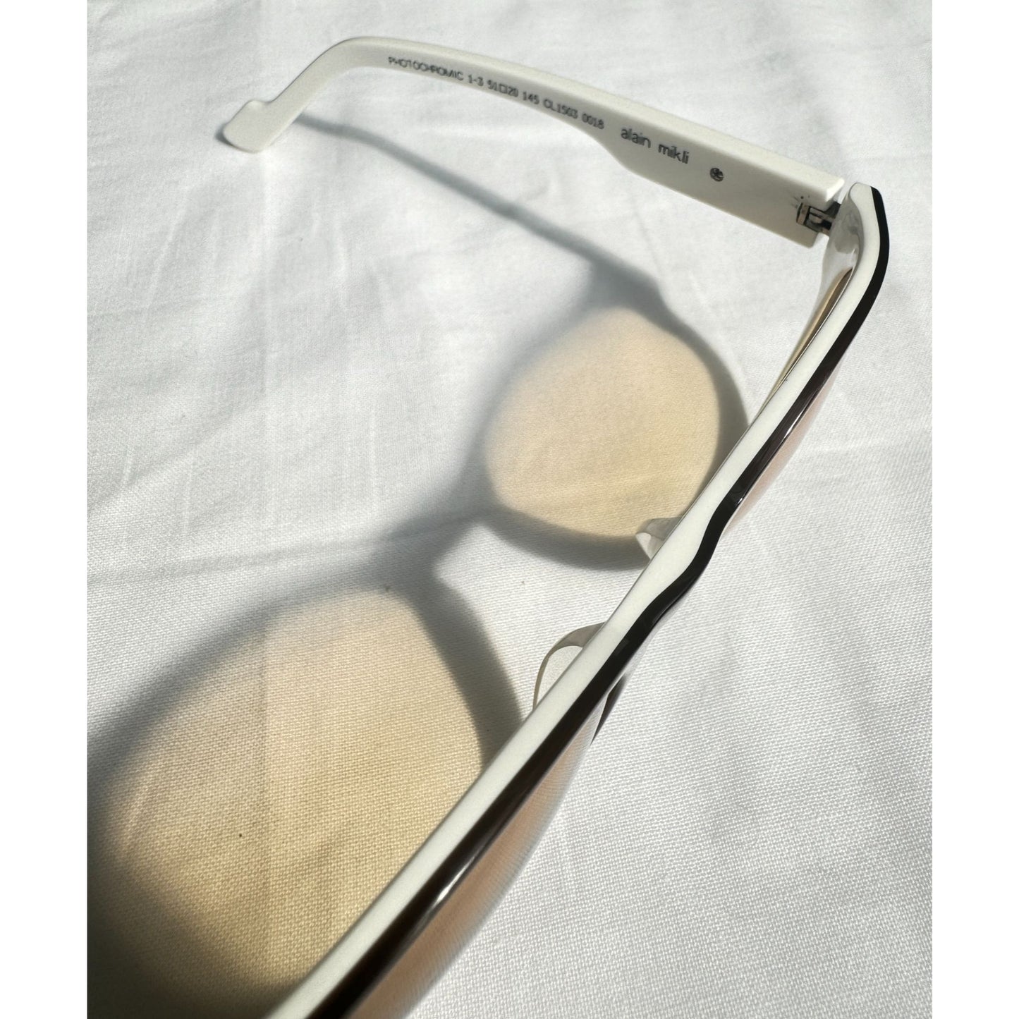 Courreges x Alain Mikli White & Grey Photochromic Glasses