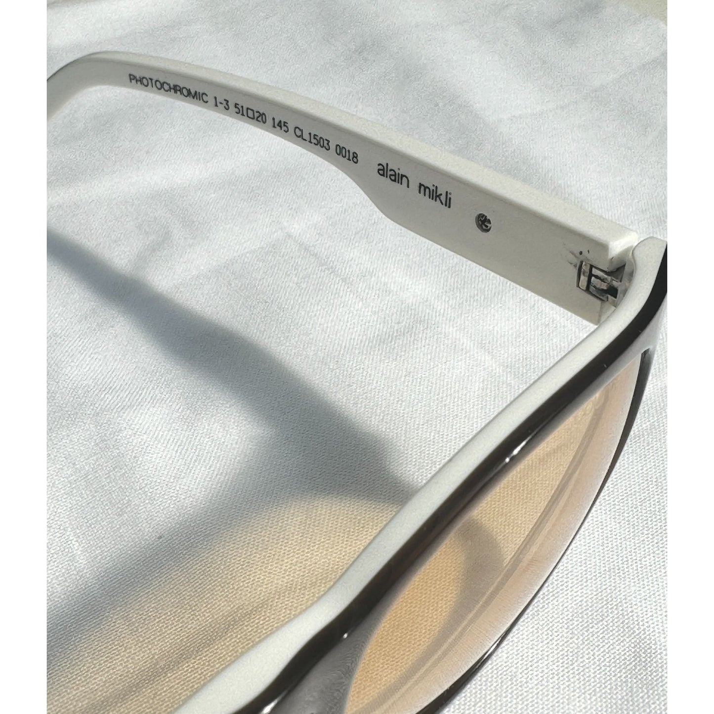 Courreges x Alain Mikli White & Grey Photochromic Glasses