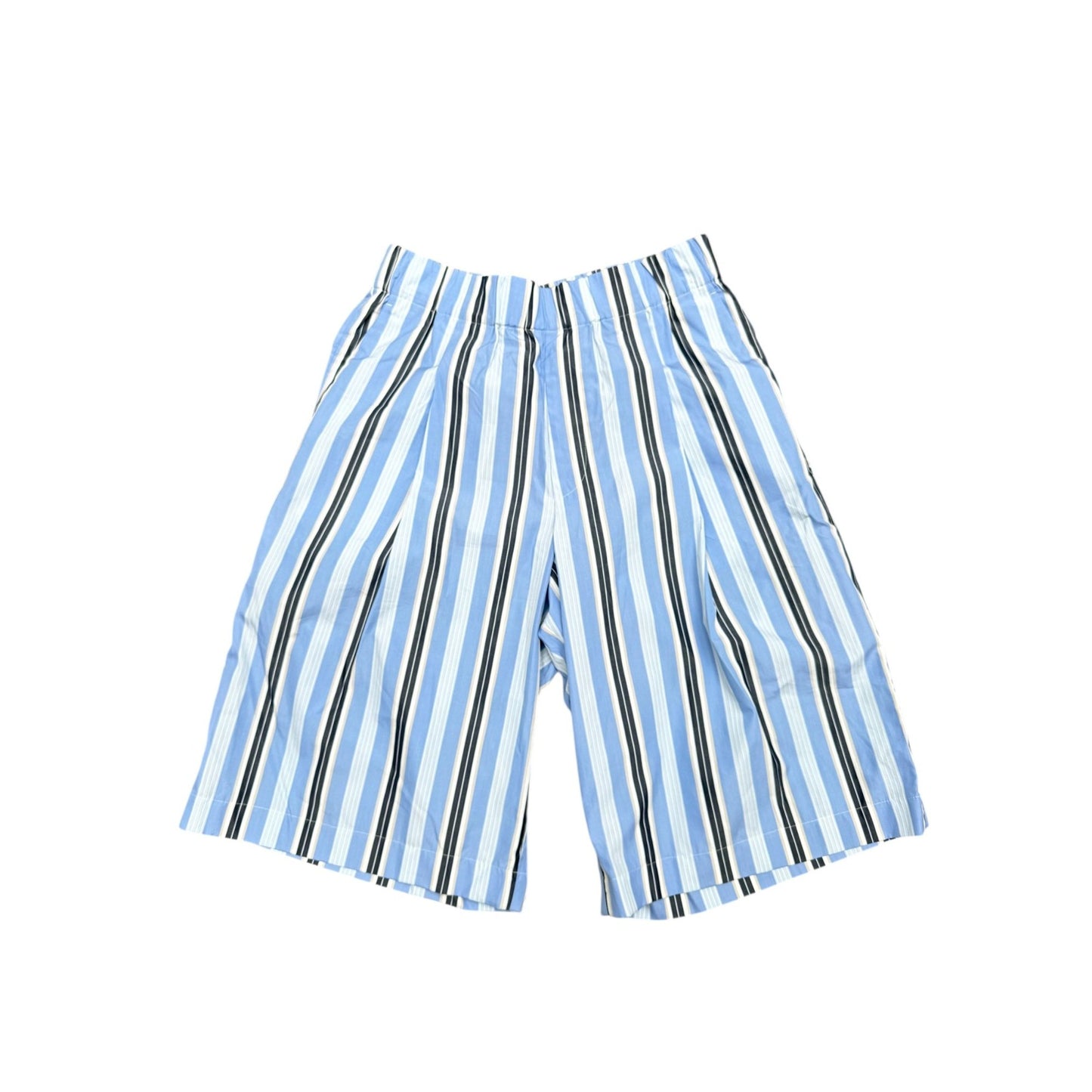 Wide Striped Navy Blue Shorts