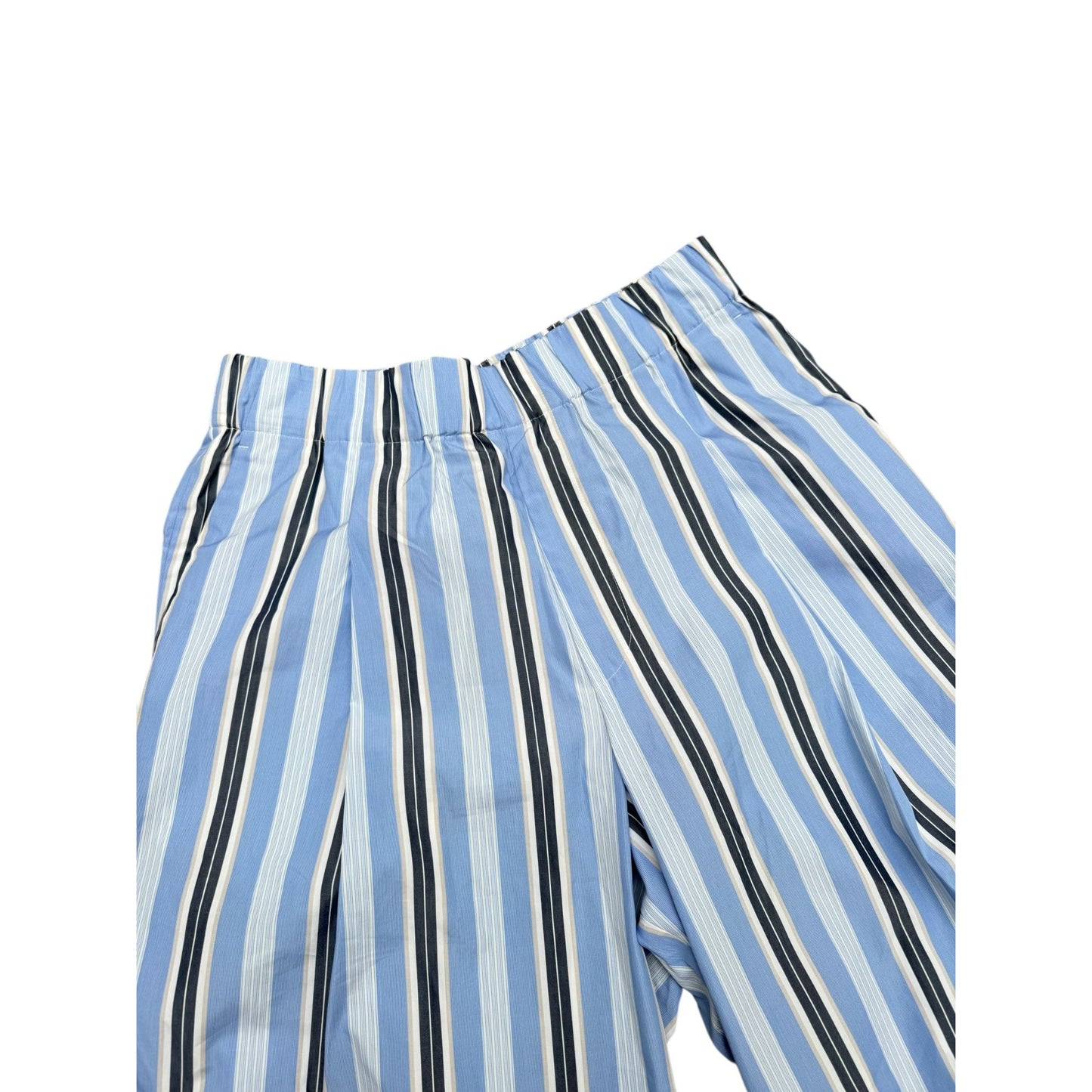 Wide Striped Navy Blue Shorts