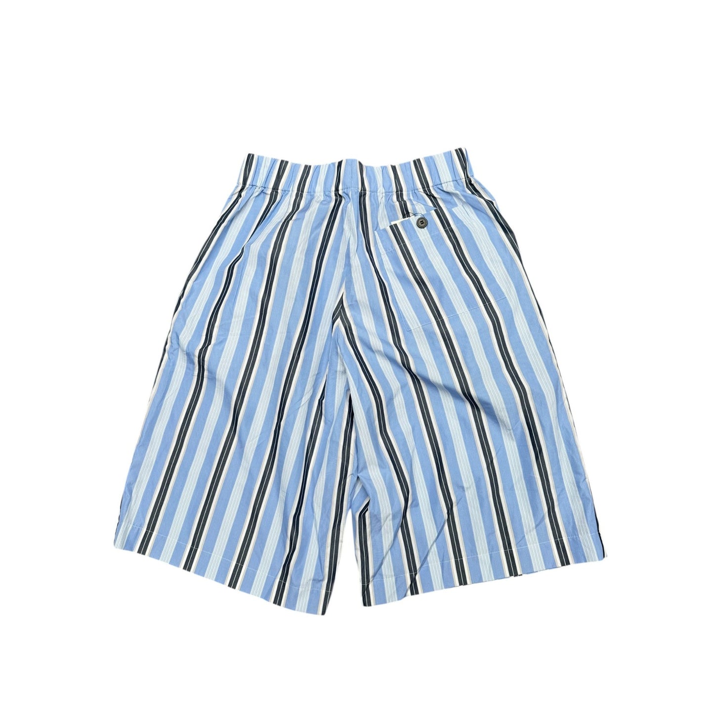 Wide Striped Navy Blue Shorts