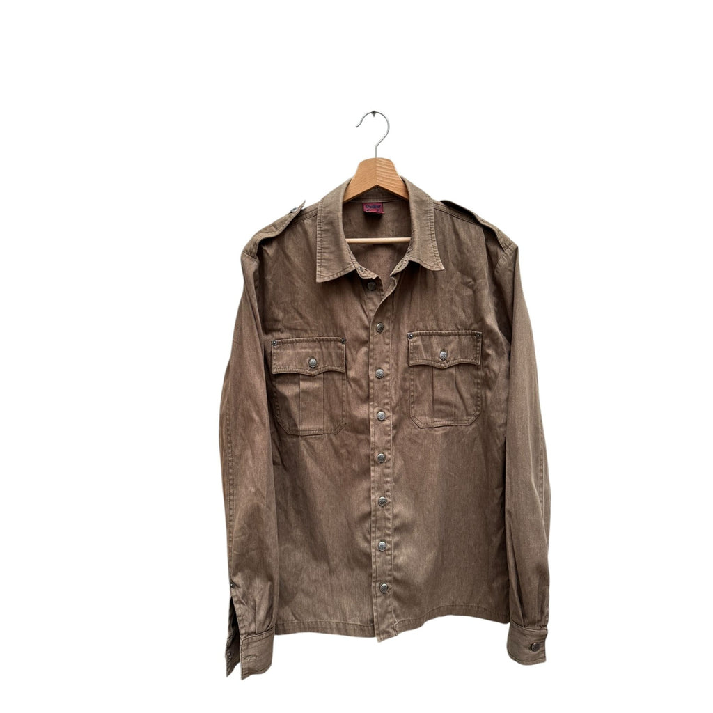 Brown Cotton Western shirt