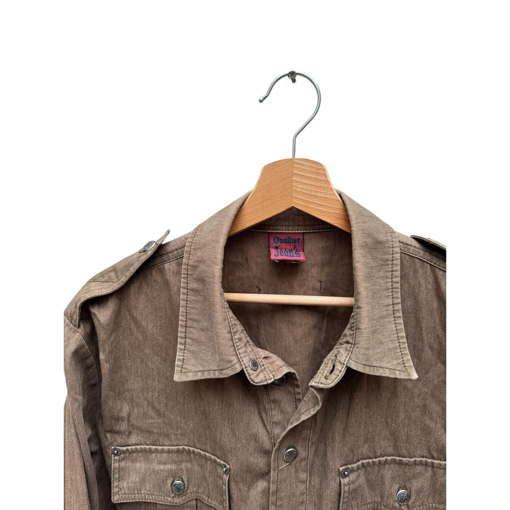 Brown Cotton Western shirt