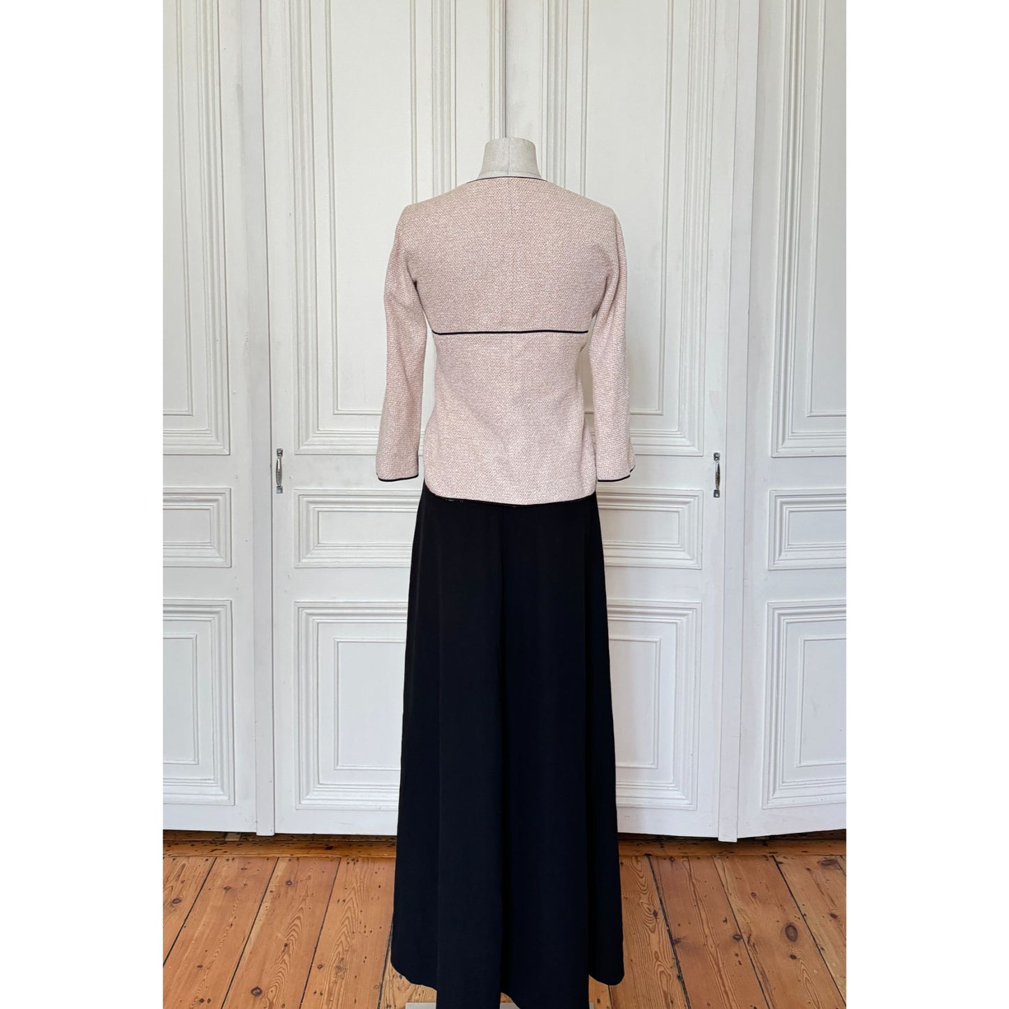 Spring 2012 Pale Pink Tweed Belted Jacket