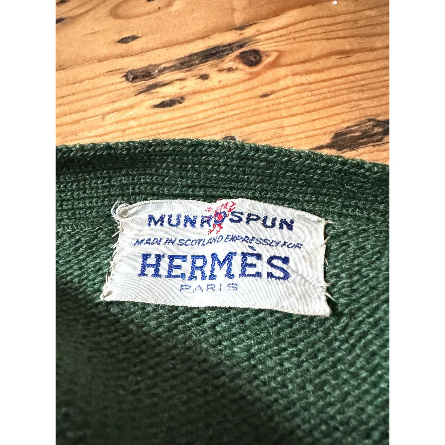 1980s Green Scottish Wool Cardigan