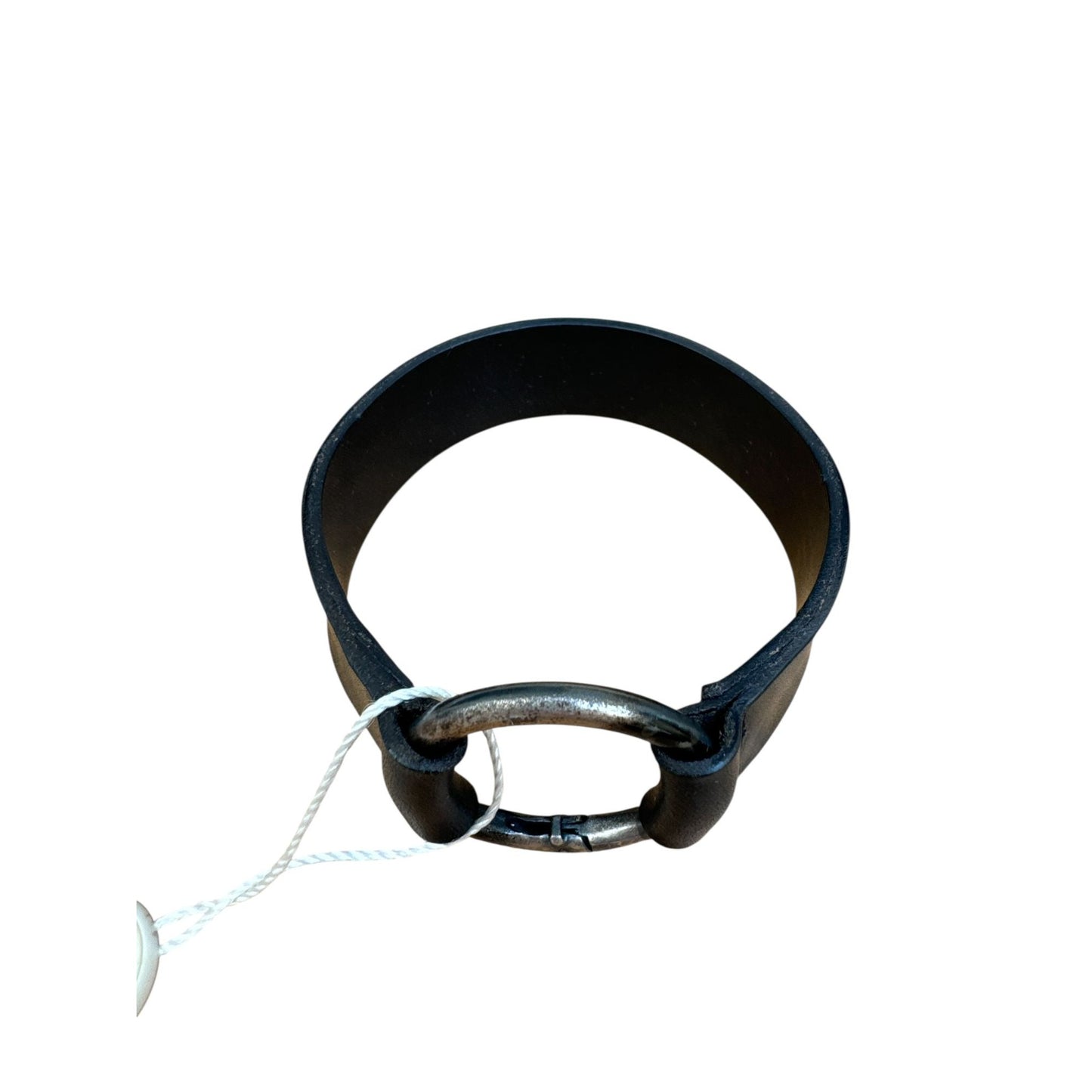 Black Leather Bracelet Size L