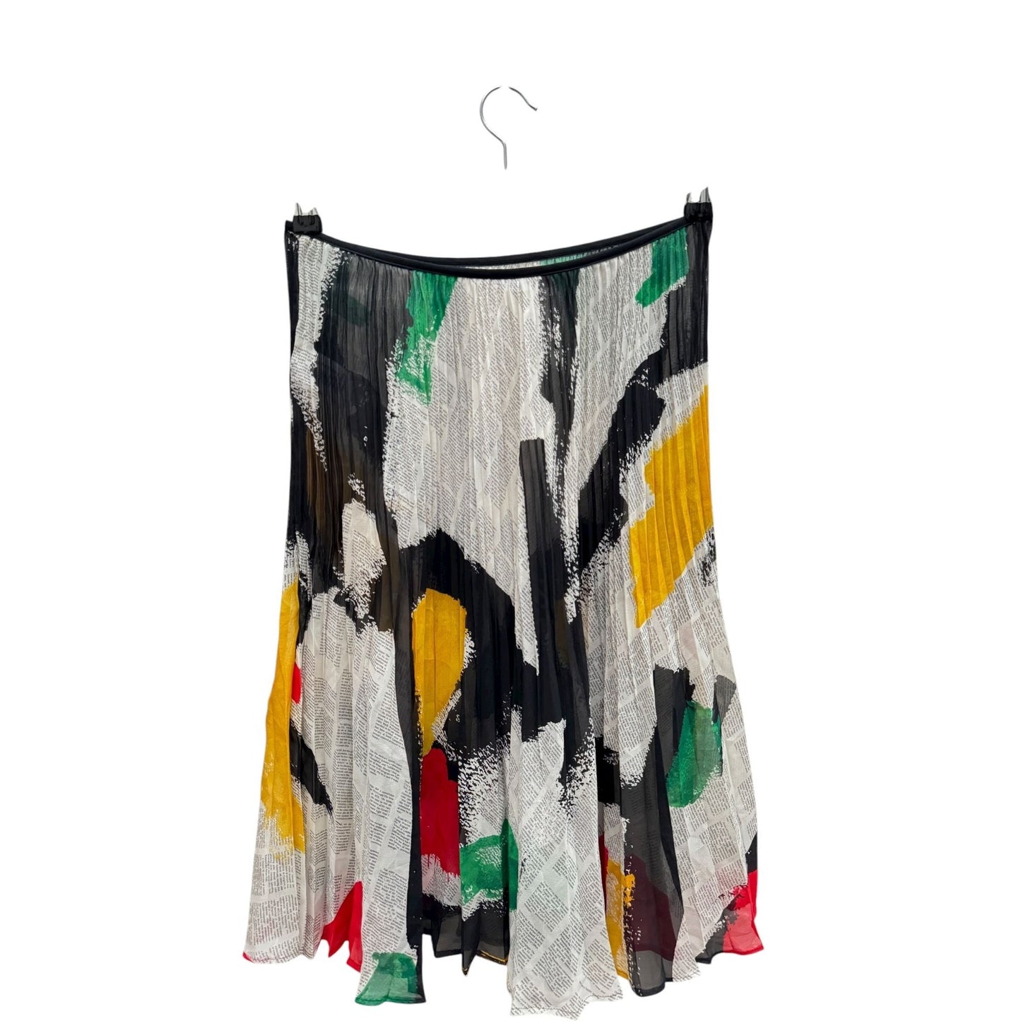SS 2014 Abstract Print Pleated Midi Skirt