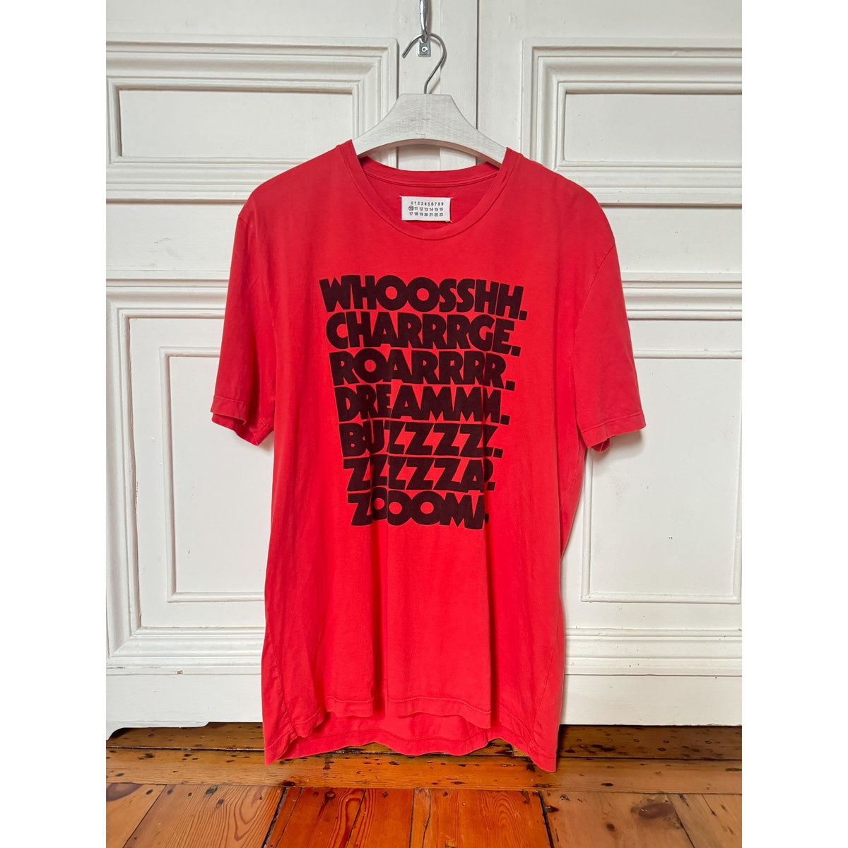 SS 2007 Red Onomatopoeia Graphic T-Shirt
