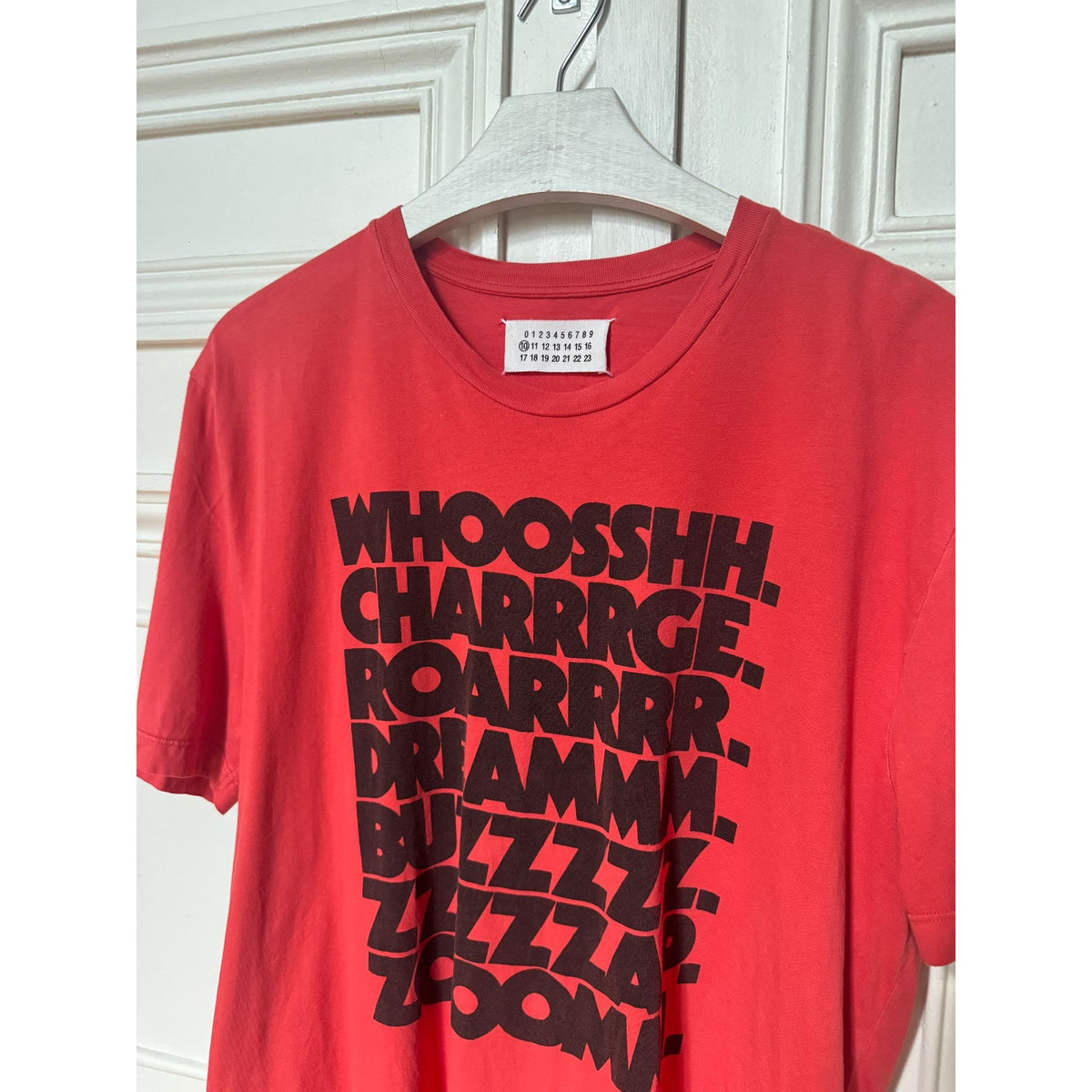 SS 2007 Red Onomatopoeia Graphic T-Shirt