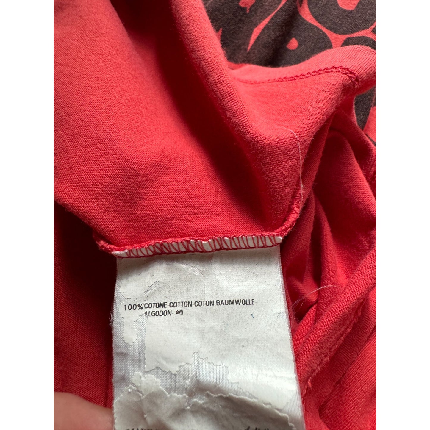 SS 2007 Red Onomatopoeia Graphic T-Shirt