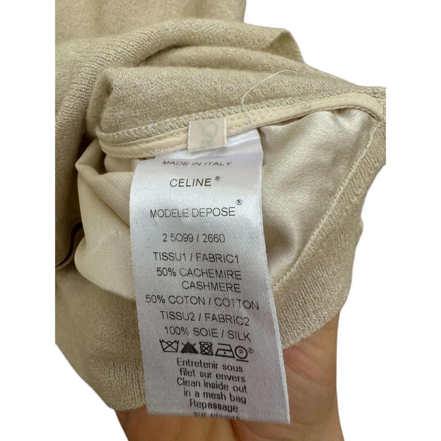 Phoebe Philo SS 2010 Beige Cashmere Cotton Cardigan