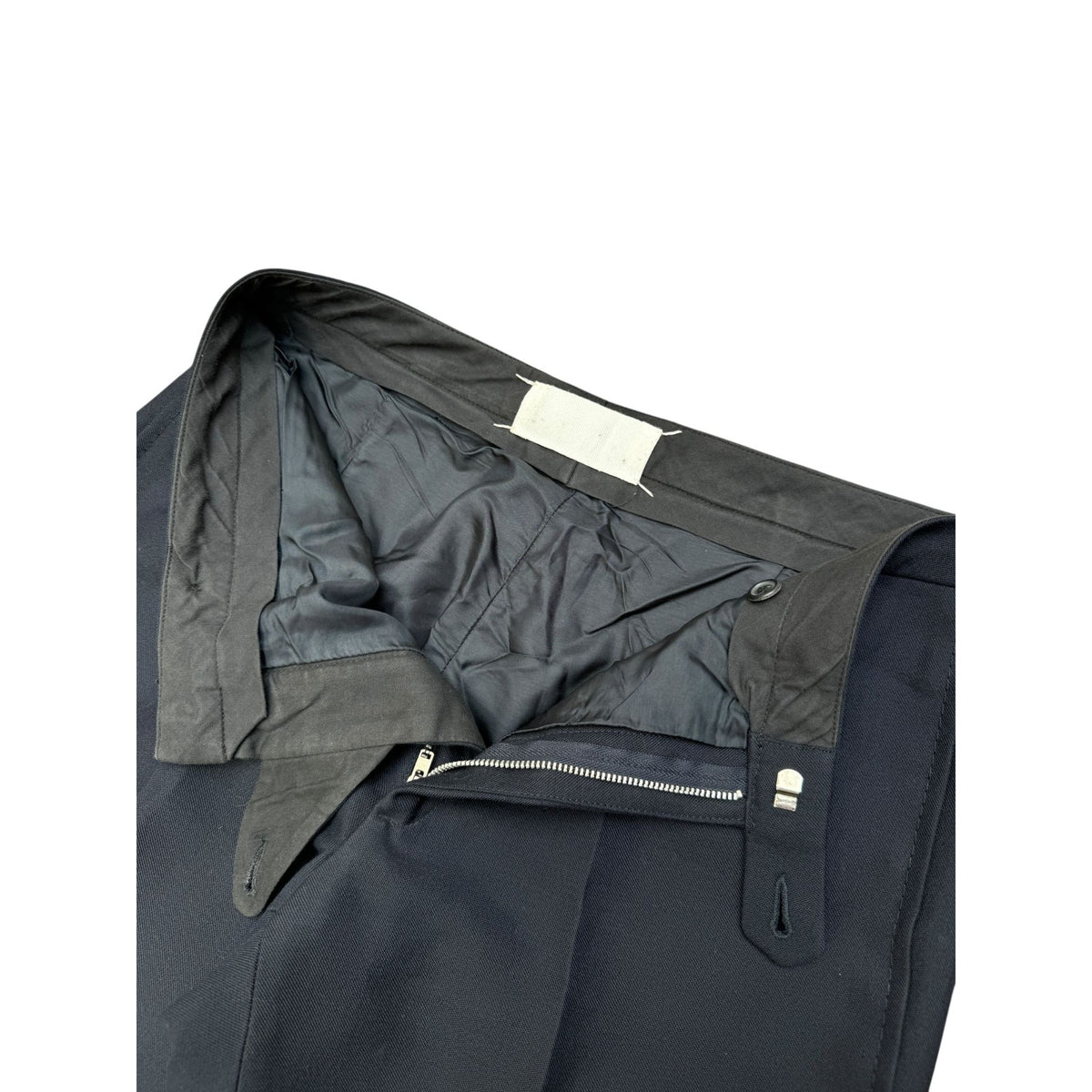 FW 1996 Navy High-Waisted Wool Blend Trousers