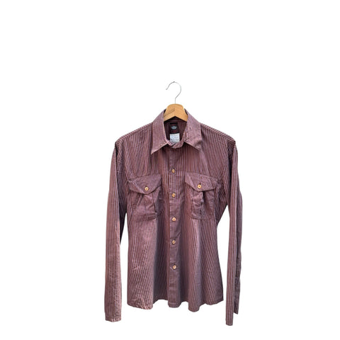 Vintage Striped Button-Up Shirt