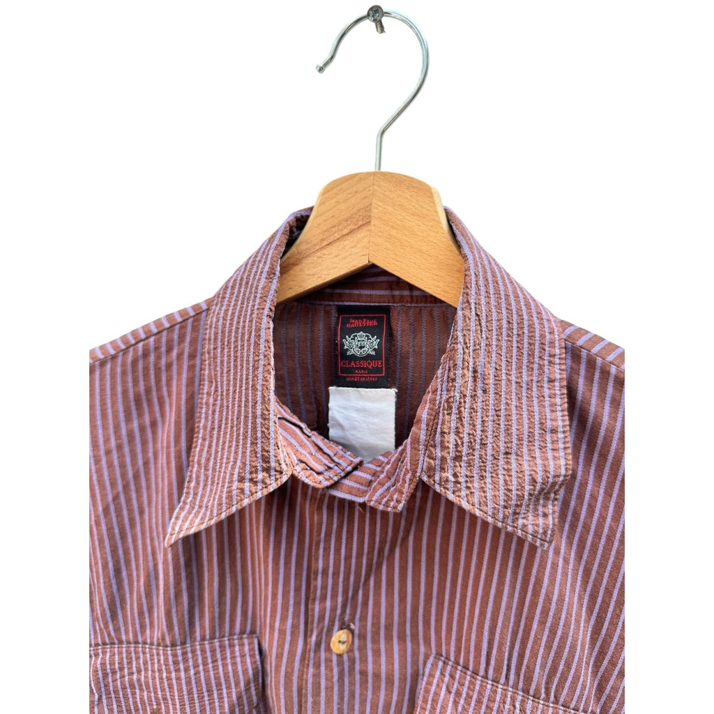 Vintage Striped Button-Up Shirt