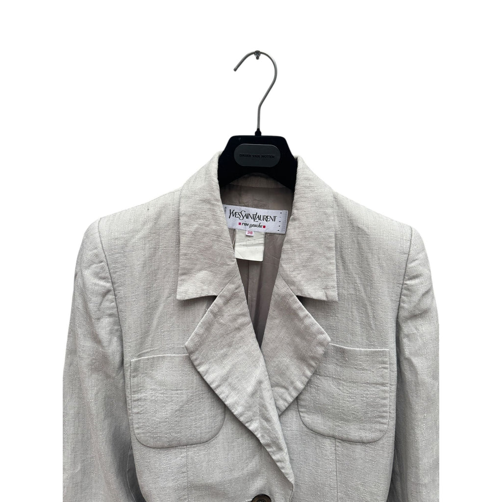 Vintage Grey Belted Blazer