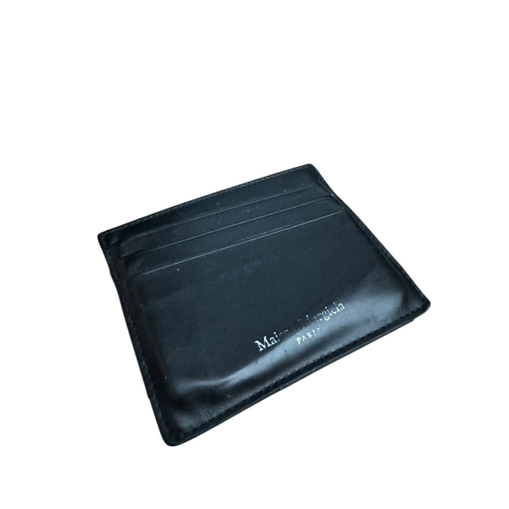 4 Stitches Black Leather Cardholder