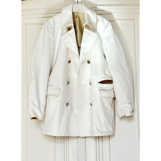 SS 2001 White Cotton Peacoat