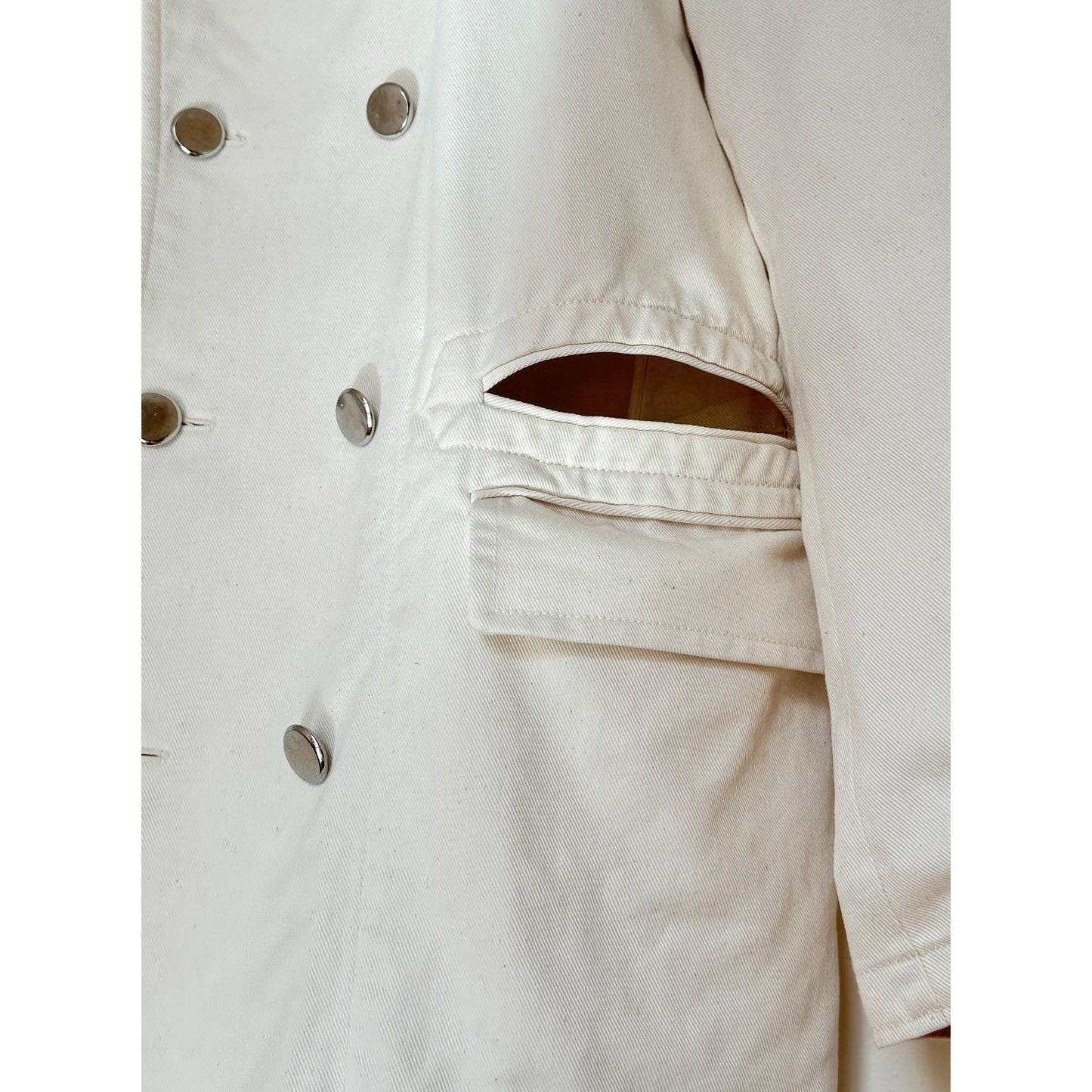 SS 2001 White Cotton Peacoat