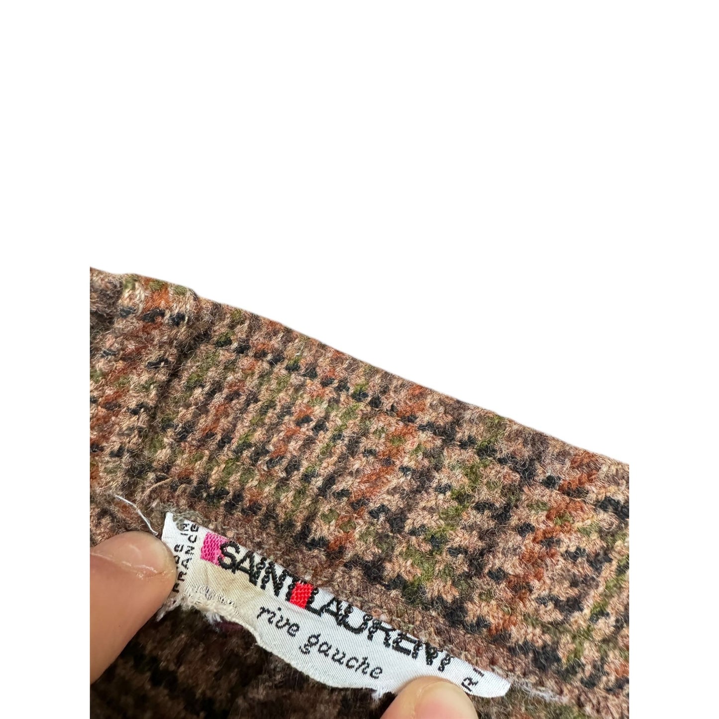 1970s Brown Checkered Wool Pants