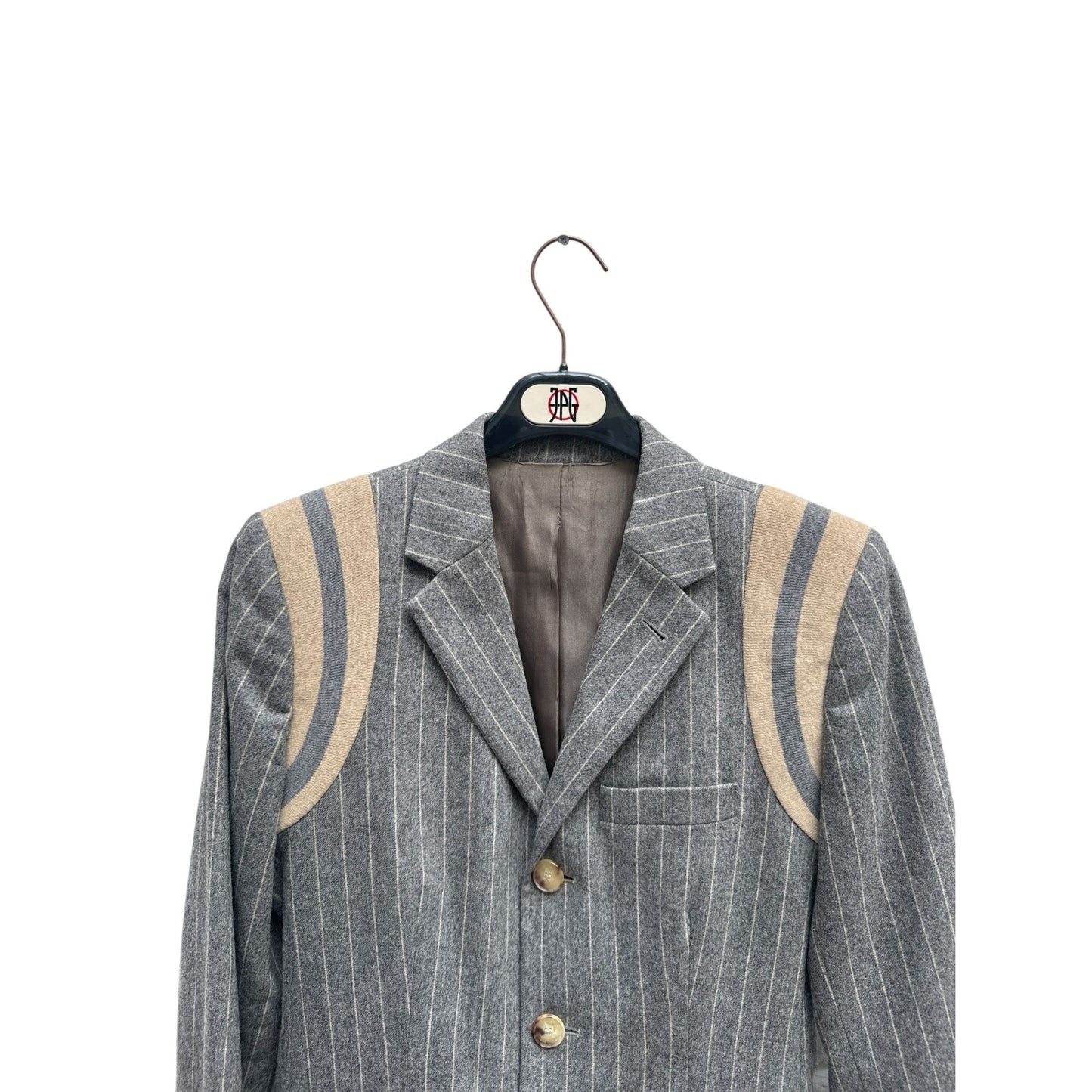 Jean Paul Gaultier Fall/Winter 1988–1989 Grey Wool Pinstripe Suit Size IT 40 / FR 36 / S