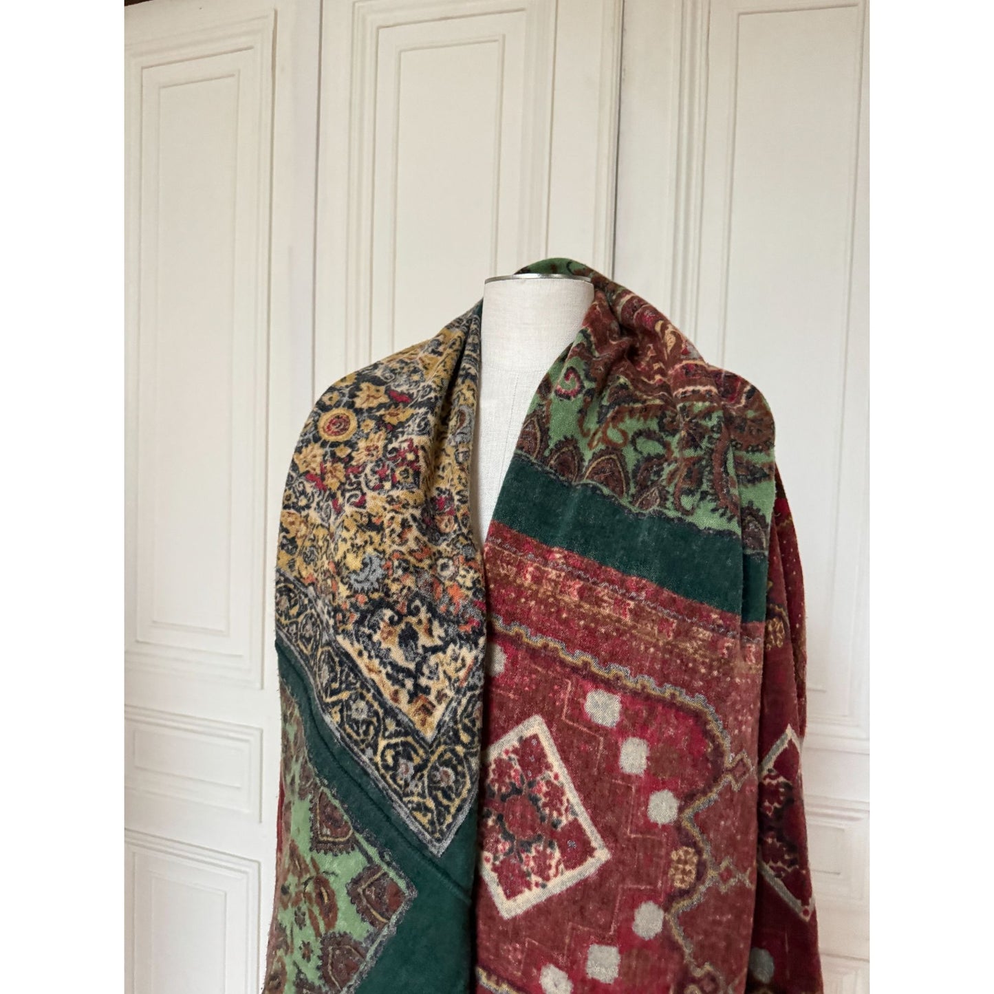 1990s Paisley Patchwork Wool Cardigan