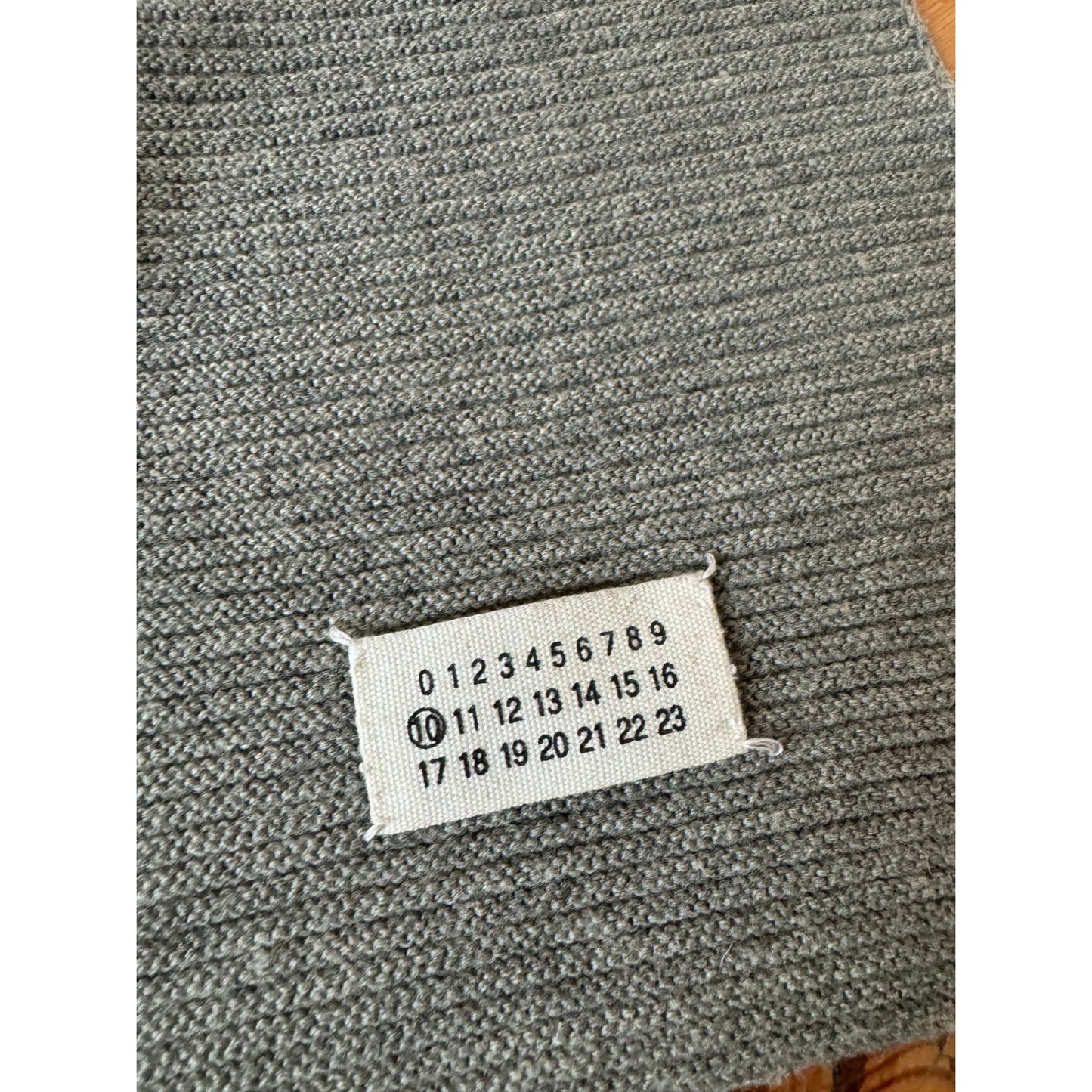 Early 2000s Line 10 Grey Wool Scarf