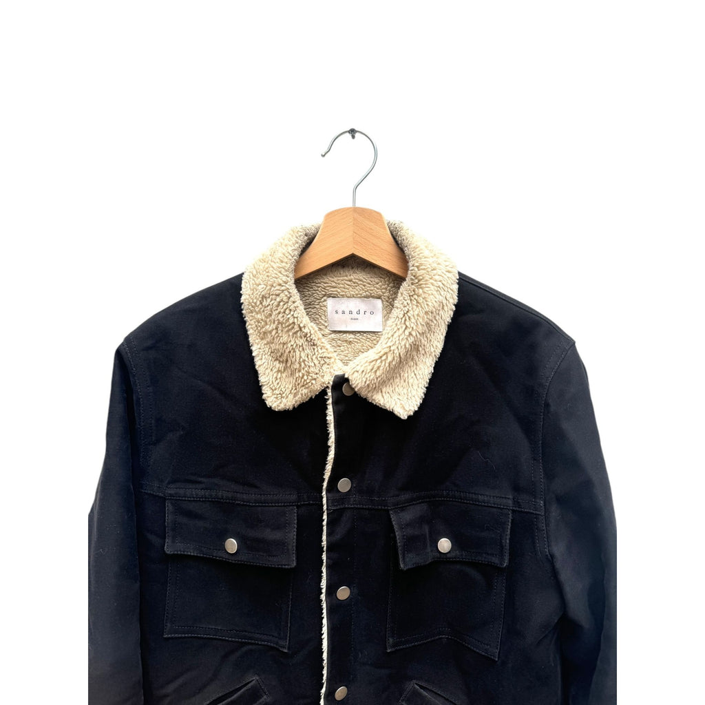 Black Shearling Jacket Fully lined