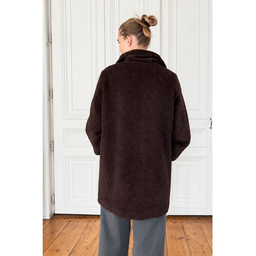 1980s Brown Alpaca Wool Oversized Coat