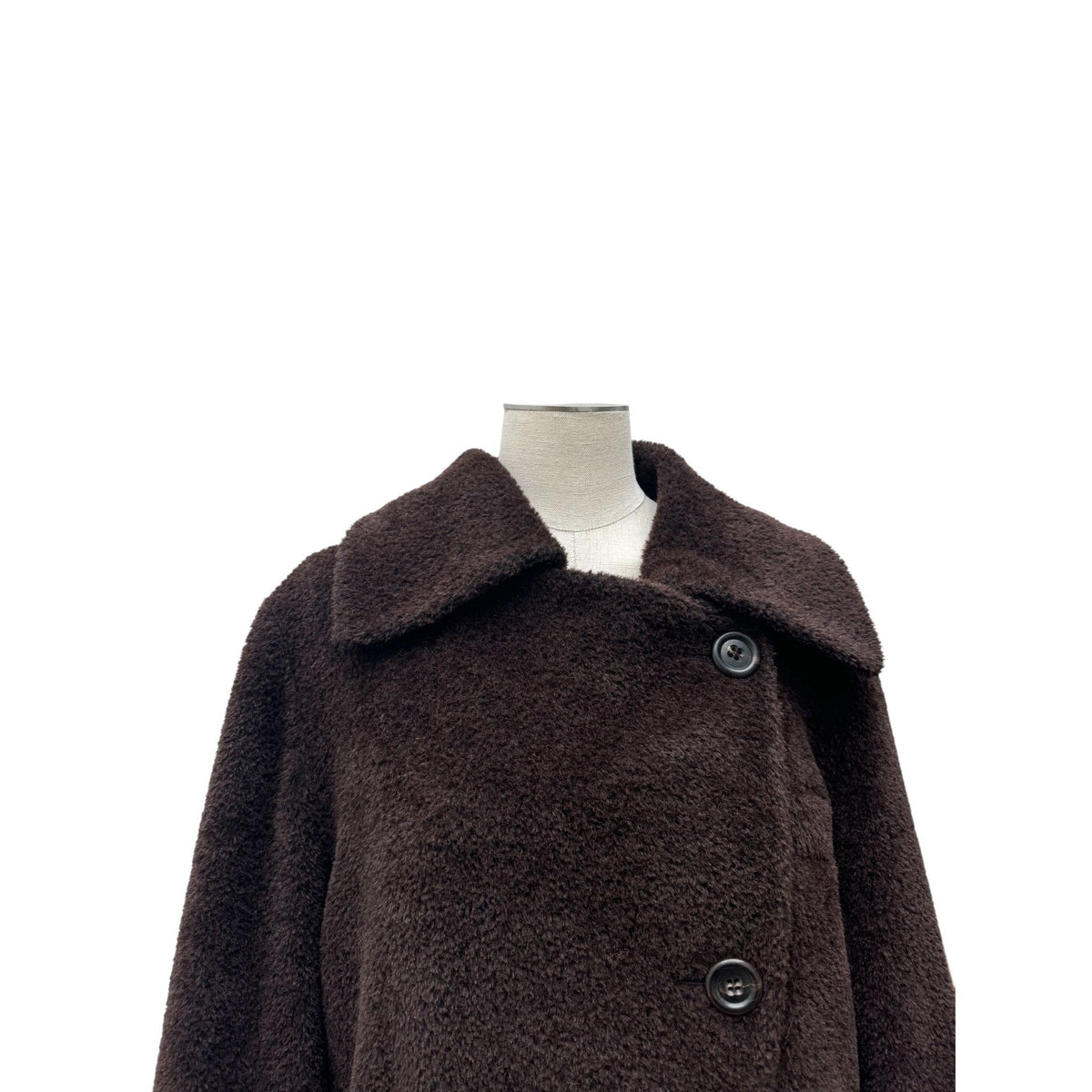 1980s Brown Alpaca Wool Oversized Coat