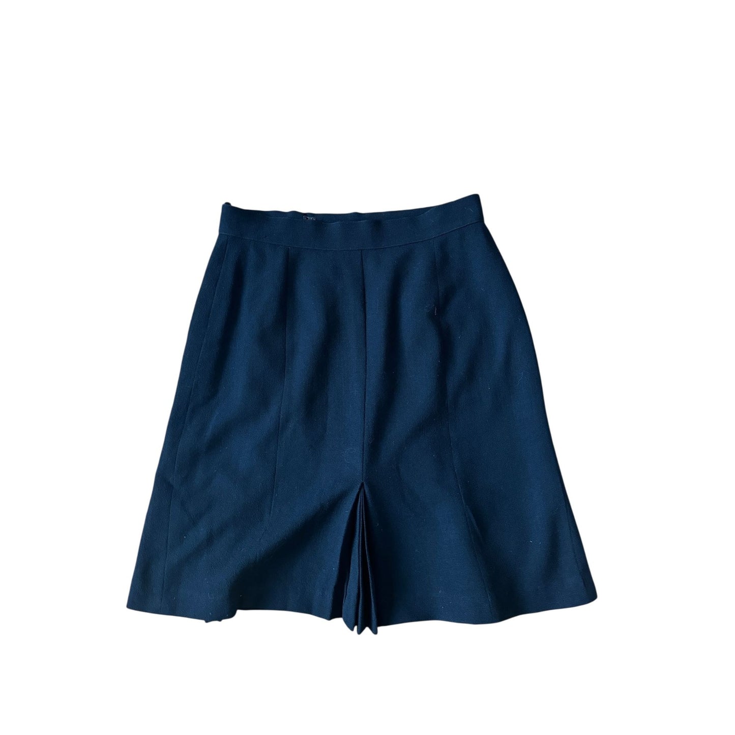 1980s Black Wool Skirt 