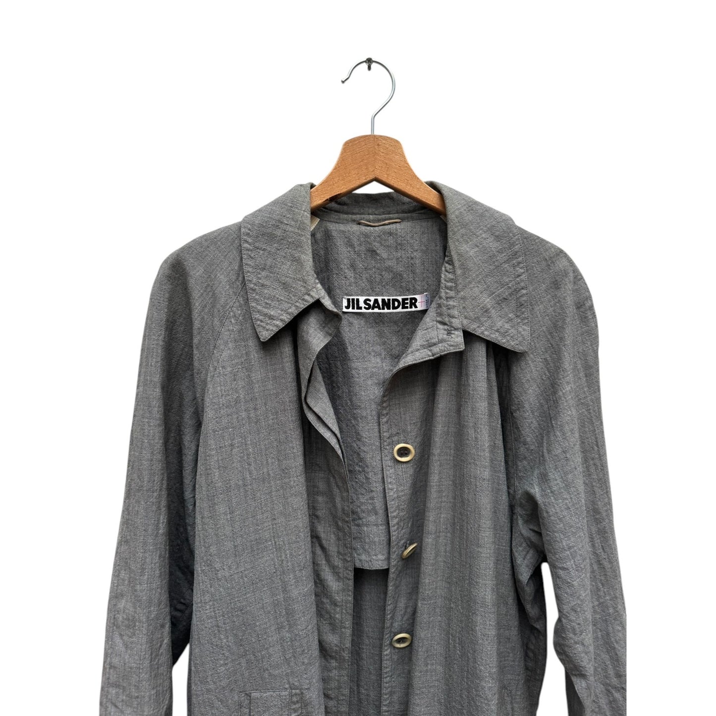 Grey Linen Cotton Coat