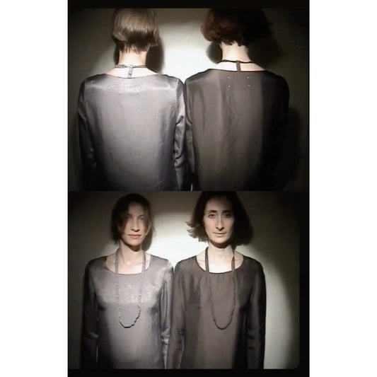 FW 1999–2000 Burgundy Lining Top with Built-in Necklace