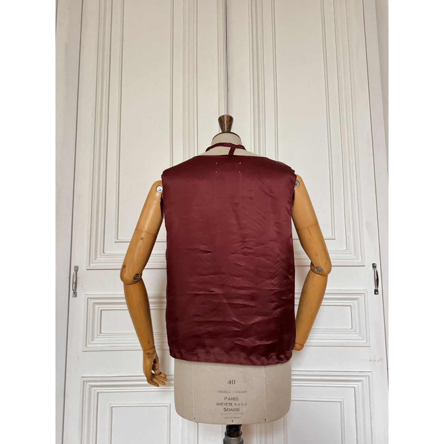 FW 1999–2000 Burgundy Lining Top with Built-in Necklace