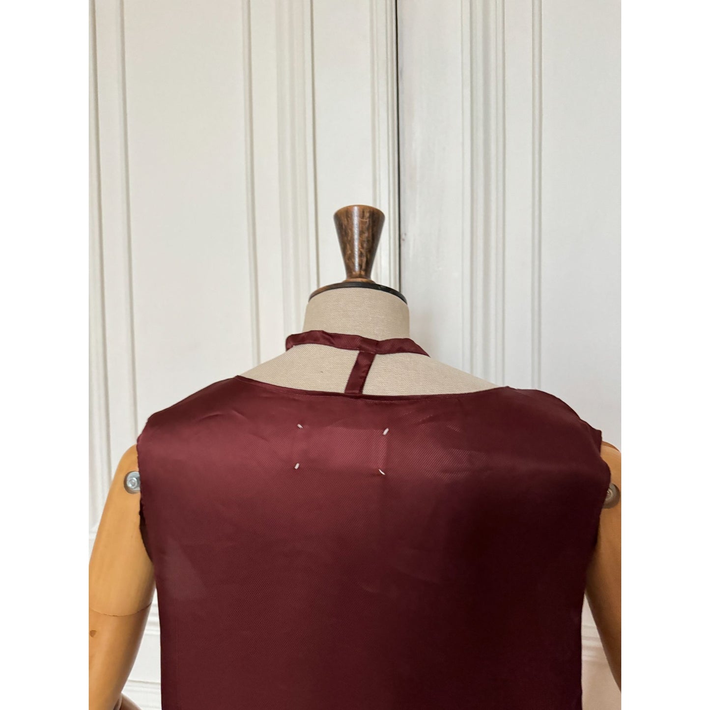 FW 1999–2000 Burgundy Lining Top with Built-in Necklace
