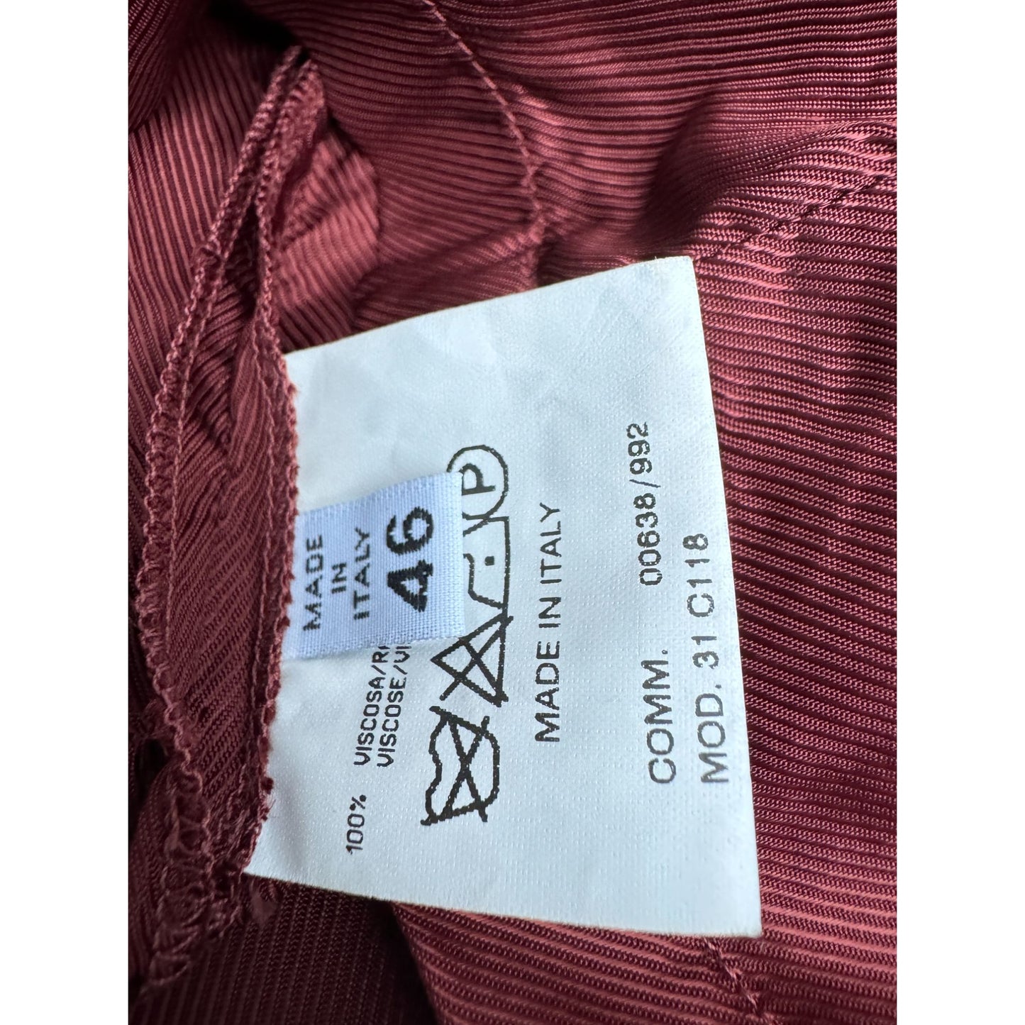 FW 1999–2000 Burgundy Lining Top with Built-in Necklace