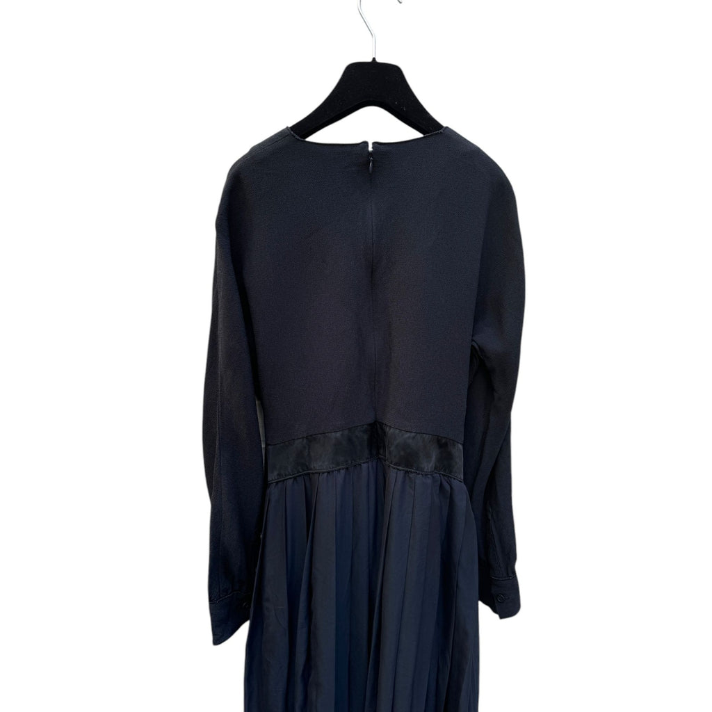 Phoebe Philo Rare Black Navy Silk Fusion Dress