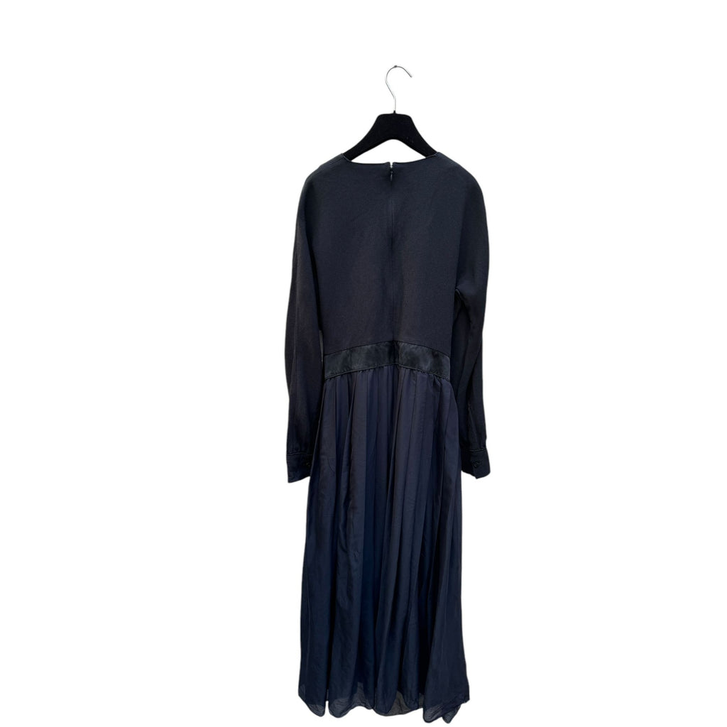 Phoebe Philo Rare Black Navy Silk Fusion Dress