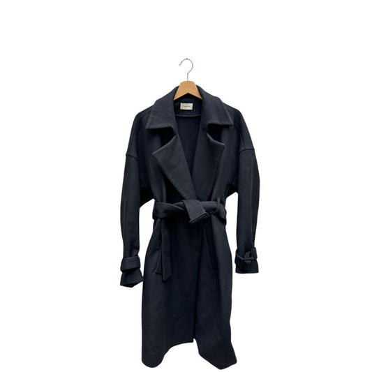 Black Wool Belted Coat