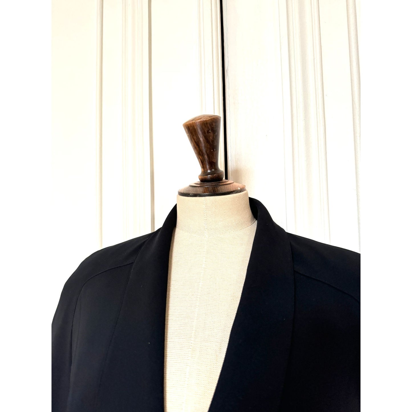 1990s Black Structured Corset Blazer