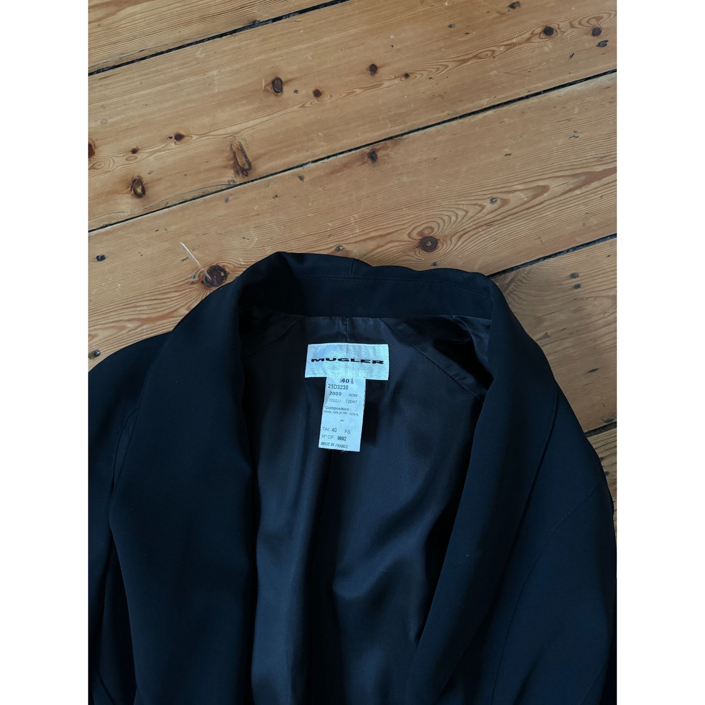 1990s Black Structured Corset Blazer