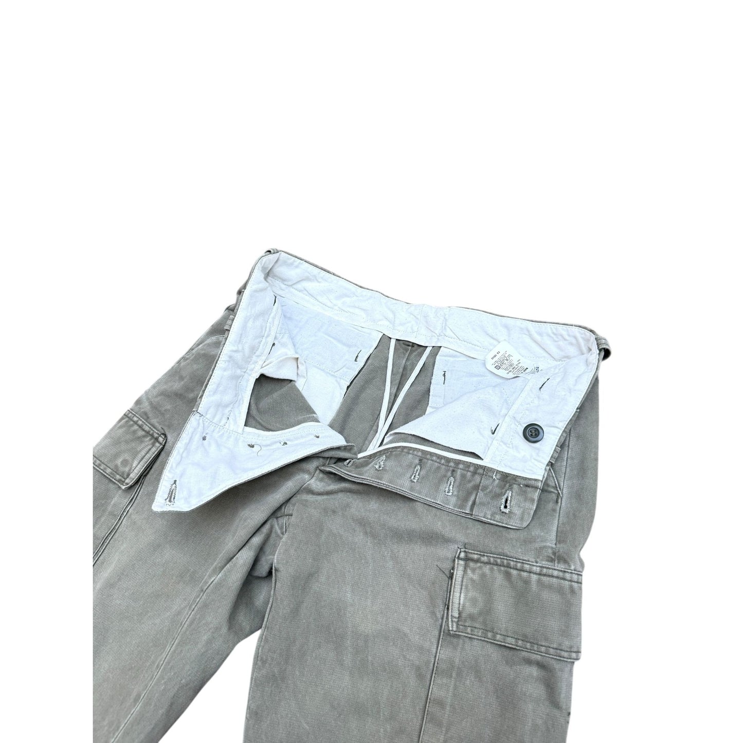 Vintage 1990s Kaki Cotton Cargo Pants