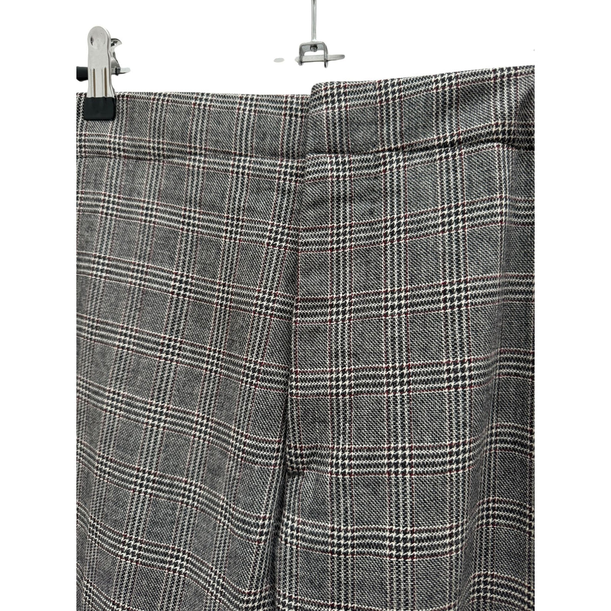 Grey Prince of Wales Check Wool Trousers