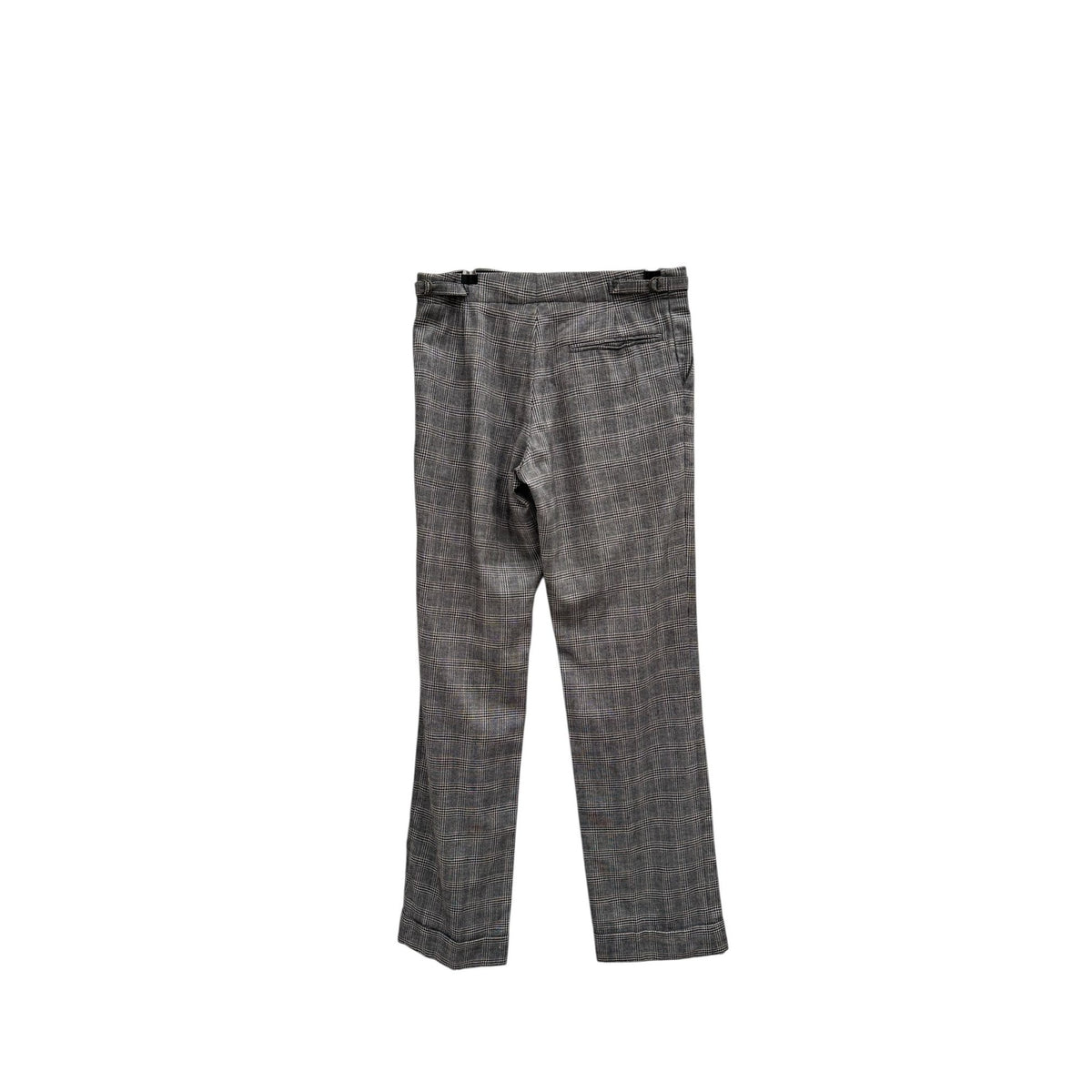 Grey Prince of Wales Check Wool Trousers