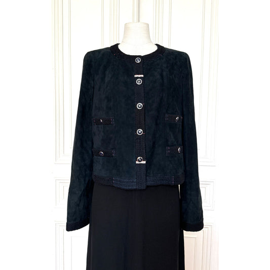 Cruise 2007 Collection Black Suede Buttoned Jacket