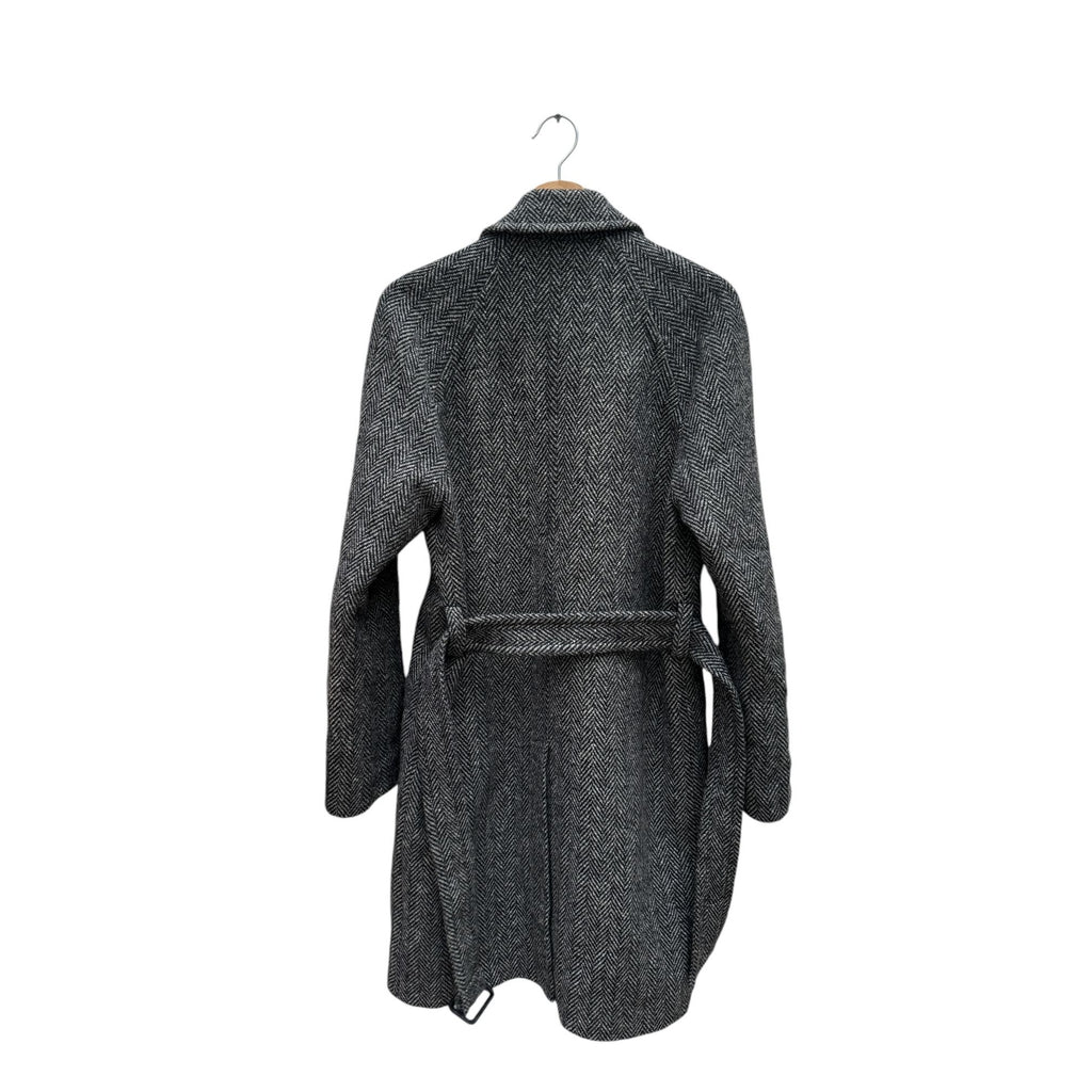 Grey Wool Belted Coat