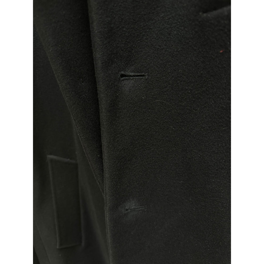 Heavy Melton Wool Black Coat