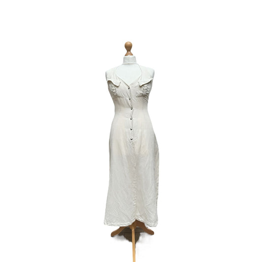 SS 1989 Beige Sculptural Dress